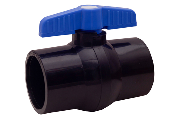 PP Ball Valve Black Short Handle